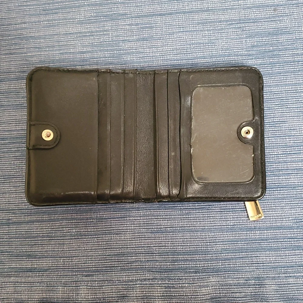 COACH Black and White Animal Print Wallet